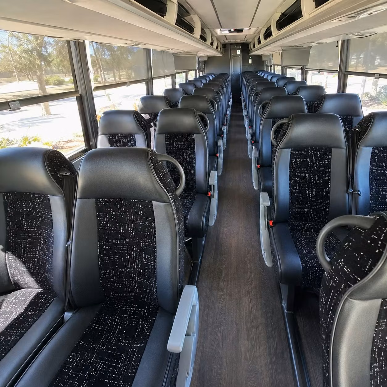 56 passenger charter bus interior