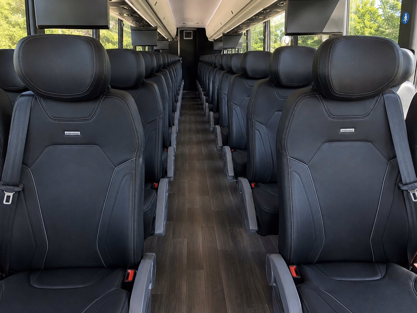 anaheim charter bus rental interior